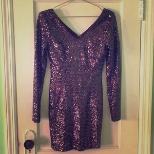 Beautiful purple sequin dress